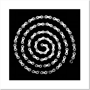 Bike Chain Spiral Posters and Art